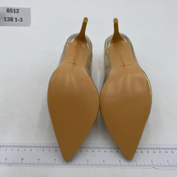 Women's Classic Dress Pumps Metallic Leatherette High Heels Slip On Formal Shoes - Picture 6 of 7